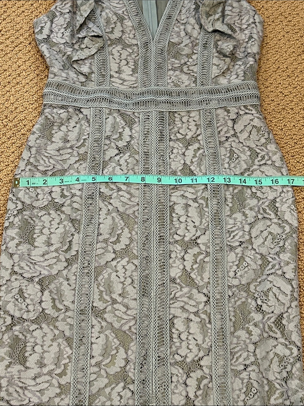 Baltic Born Monroe Sage Lace Dress size Medium Wedding Bridesmaid Formal Green - Picture 15 of 17